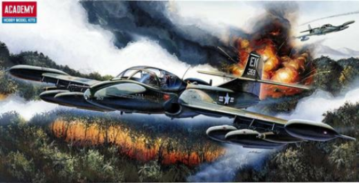 ACA-12461 Academy 1/72 A-37B Dragonfly Plastic Model Kit [12461] Academy