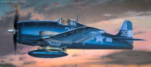 ACA-12481 Academy 1/72 F6F-3/5 Hellcat Plastic Model Kit [12481] Academy