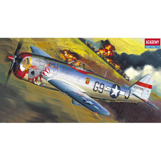 ACA-12491 Academy 1/72 P-47D "Bubble-Top" Thunderbolt Plastic Model Kit [12491] Academy