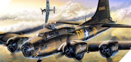 ACA-12495 Academy 1/72 B-17F "Memphis Belle" Flying Fortress Plastic Model Kit [12495]