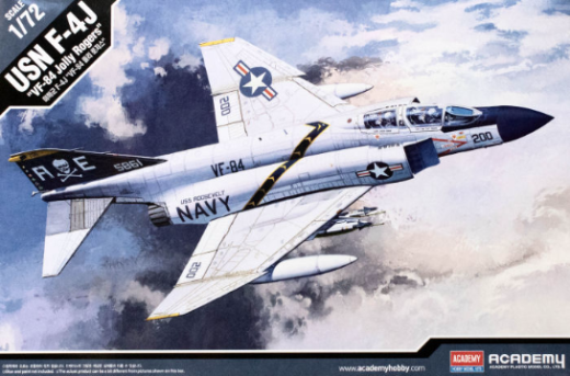 ACA-12529 Academy 1/72 USN F-4J "VF-84 Jolly Rogers" Phantom II Plastic Model Kit [12529] Academy