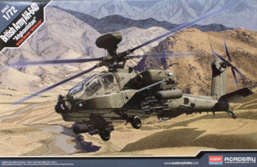 ACA-12537 Academy 1/72 British Army AH-64 "Afghanistan" Apache Plastic Model Kit [12537] Academy