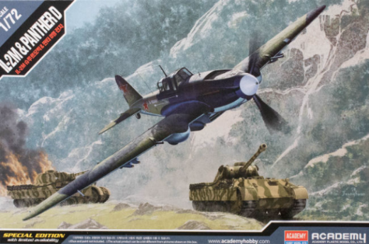 ACA-12538 Academy 1/72 IL-2M & Panther D Plastic Model Kit [12538] Academy
