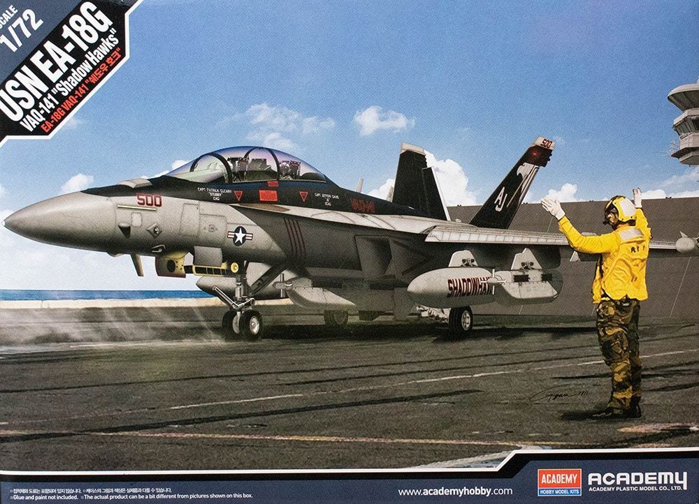 ACA-12560 Academy 1/72 EA-18G "VAQ-141 Shadowhawks" *Aus Decals* Plastic Model Kit [12560] Academy