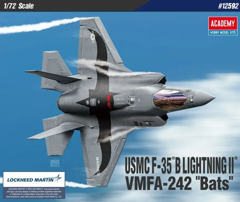 Academy 1/72 USMC F-35B Lightning II VMFA-242 "Bats" Plastic Model Kit