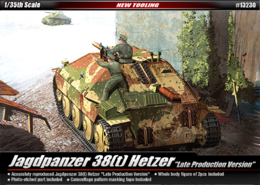 ACA-13230 Academy 1/35 Jagdpanzer 38(T) Hetzer "Late Version" Plastic Model Kit [13230] Academy