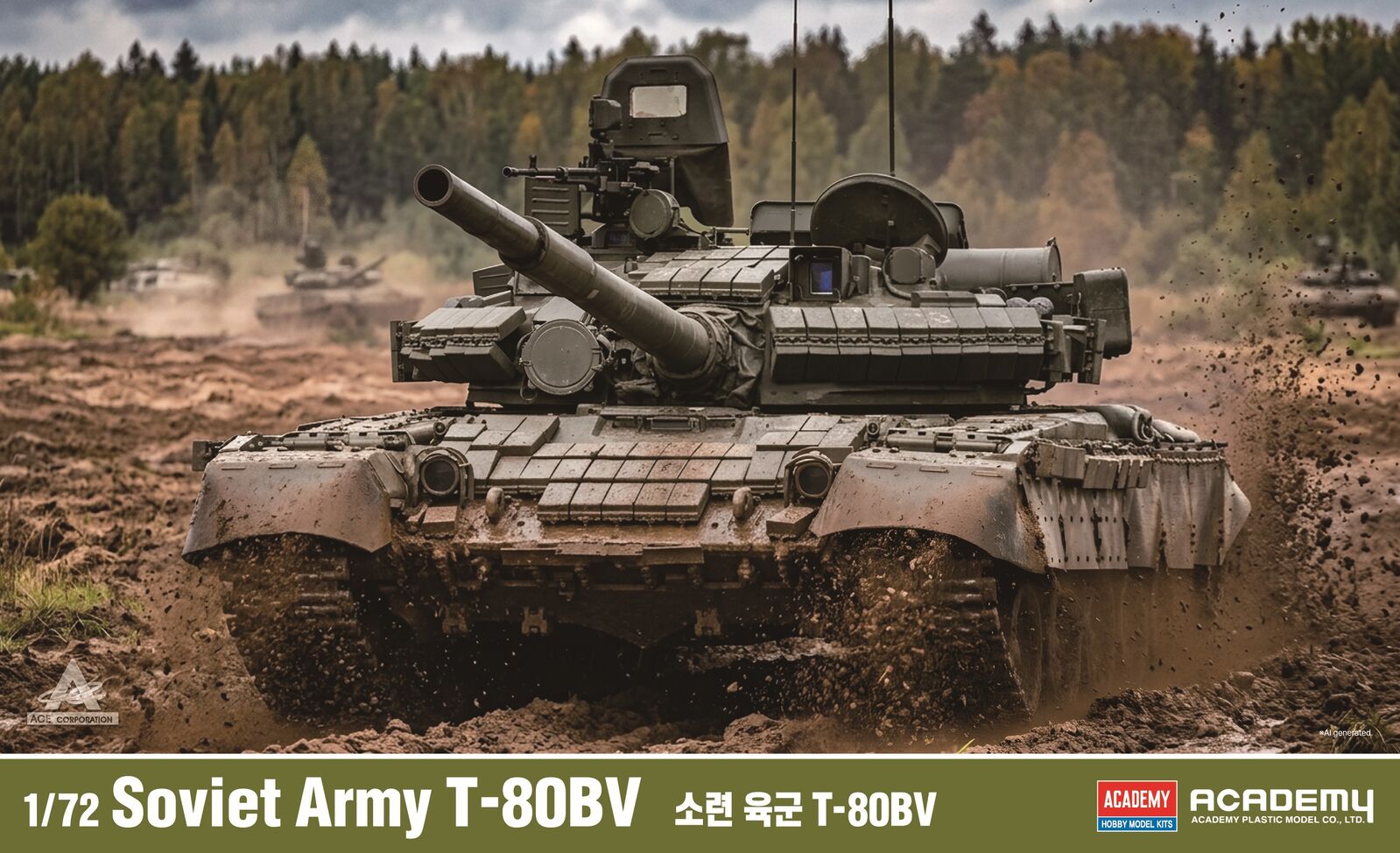 Academy 1/72 Soviet Army T-80BV Plastic Model Kit