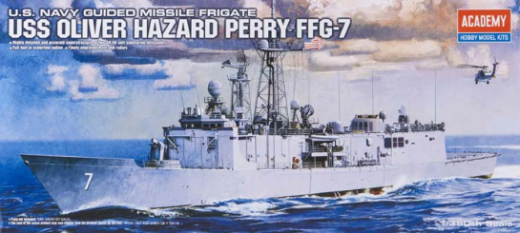 ACA-14102 Academy 1/350 USS Oliver Hazard Perry FFG-7 Plastic Model Kit *Aus Decals* [14102] Academy