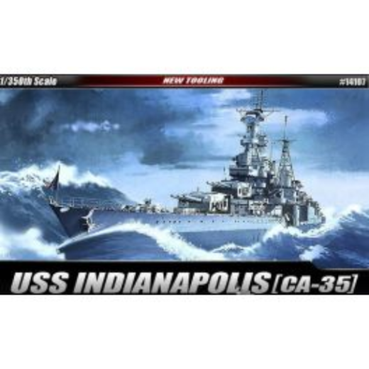 ACA-14107 Academy 1/350 U.S.S. CA-35 Indianapolis Plastic Model Kit [14107]