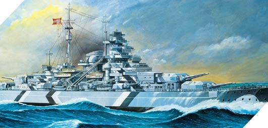 ACA-14109 Academy 1/350 German Battleship Bismarck Plastic Model Kit [14109]