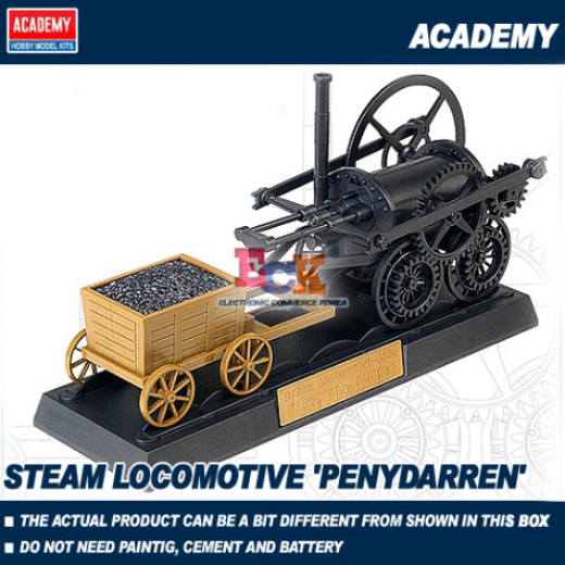 ACA-18133 Academy Edukit Steam Locomotive Penydarren Plastic Model Kit [18133] Academy
