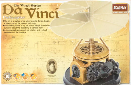 ACA-18159 Academy Davinci Helicopter Plastic Model Kit [18159] Academy