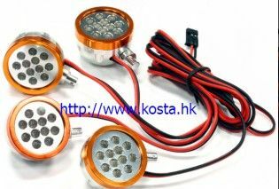 ACE-KSTLED37C Chrome Head Light Set ACE POWER