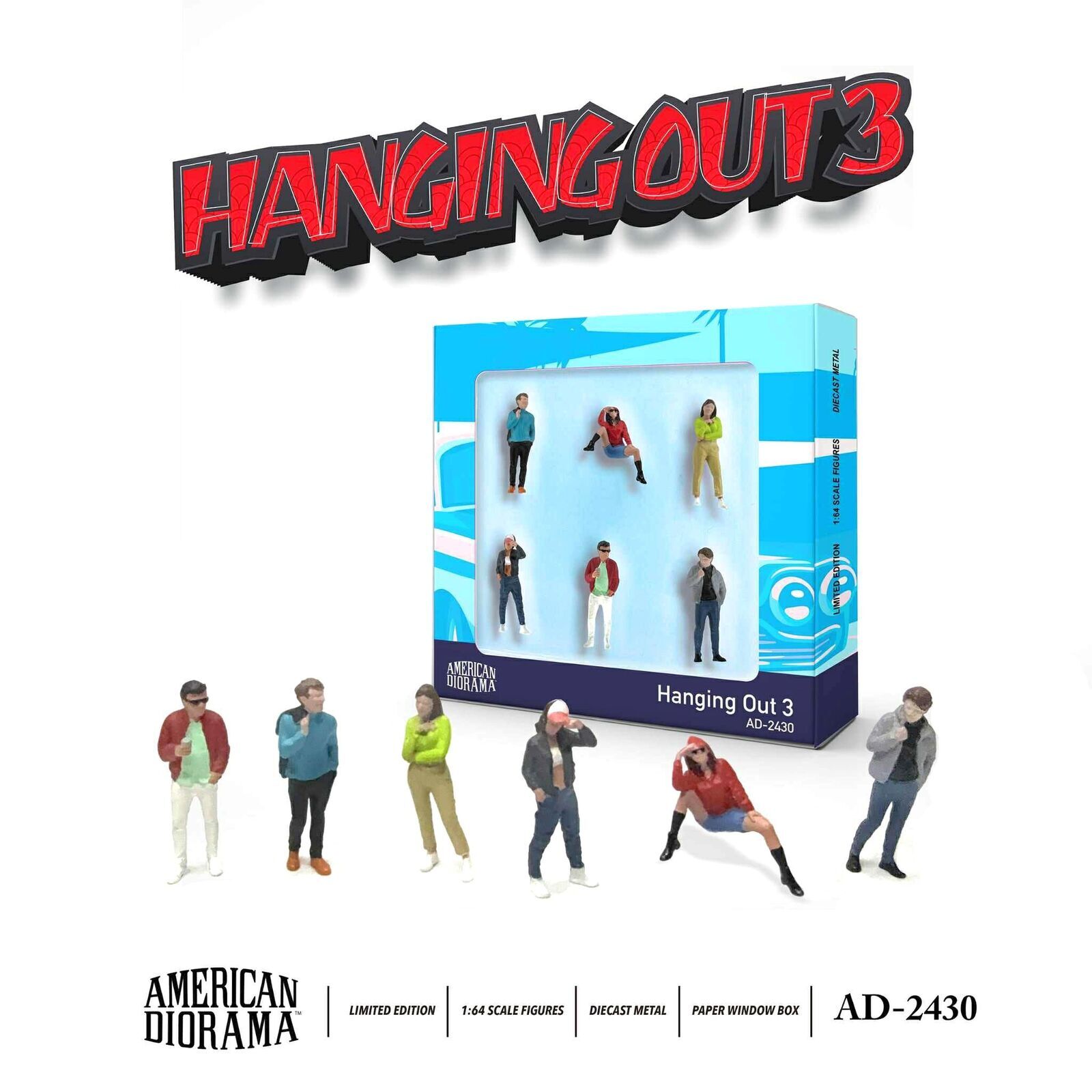 American Diorama 1/64 Hanging Out 3 Figure Set