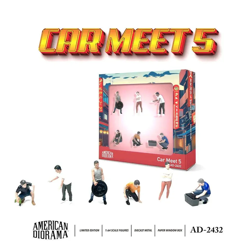 American Diorama 1/64 Car Meet 5 Figure Set