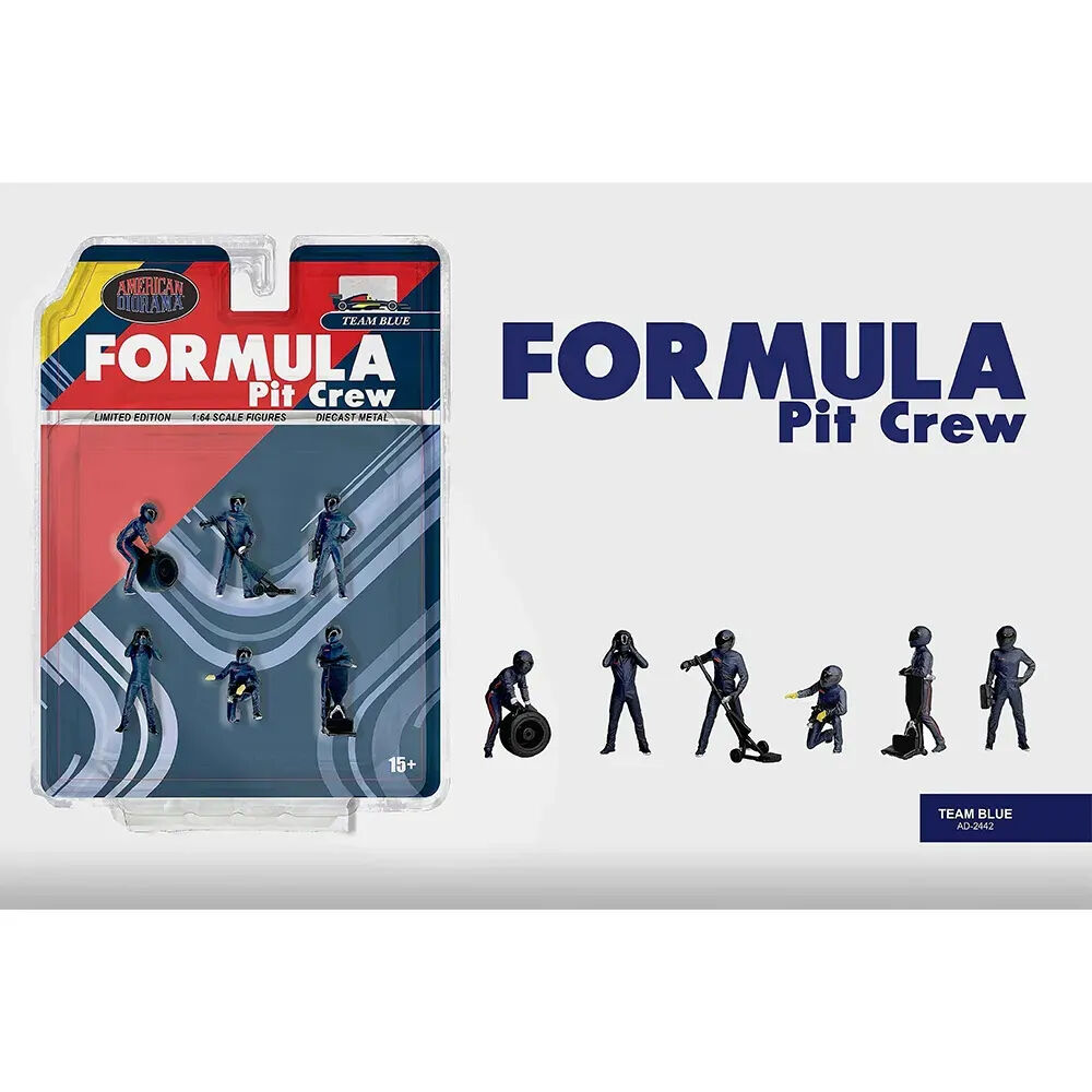 American Diorama 1/64 Pit Crew Figures - Team Blue