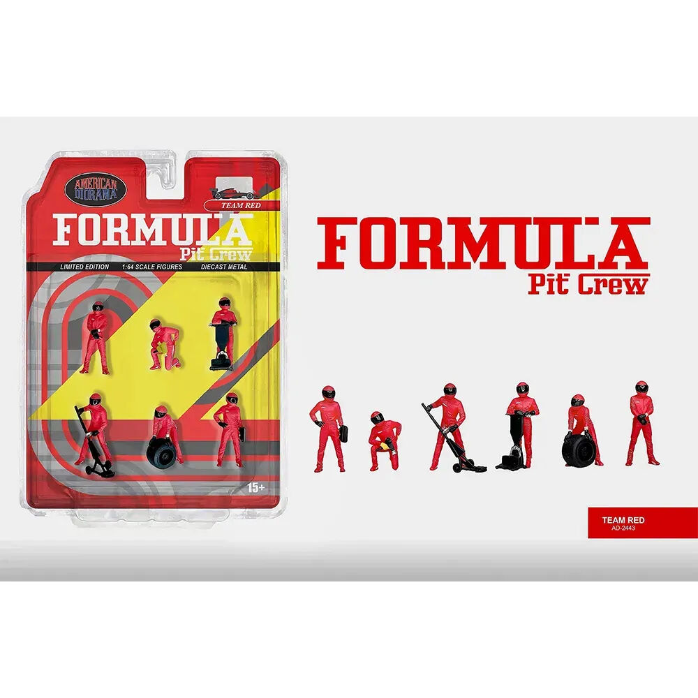 American Diorama 1/64 Pit Crew Figures - Team Red