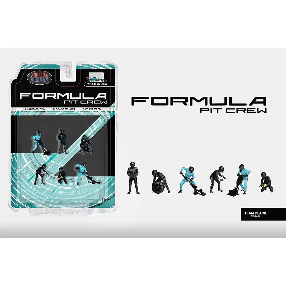 American Diorama 1/64 Pit Crew Figures - Team Black