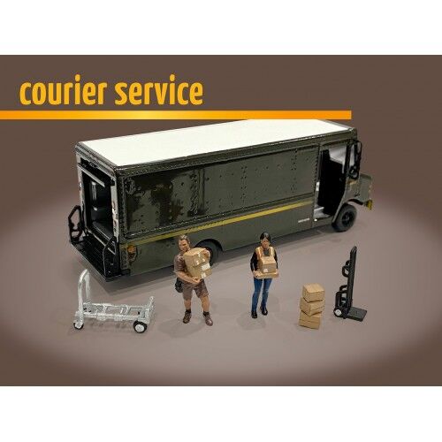 American Diorama 1/64 Courier Service Figure Set