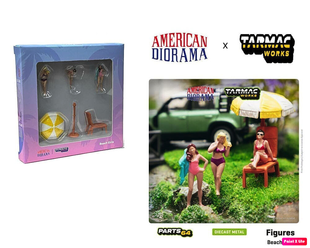 American Diorama 1/64 Beach Girls Figure Set
