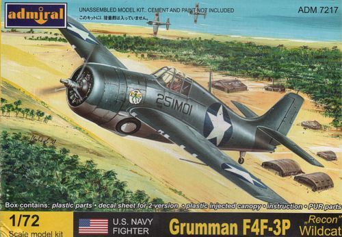 Admiral 1/72 Grumman F4F-3P Wildcat Plastic Model Kit [ADM7217]