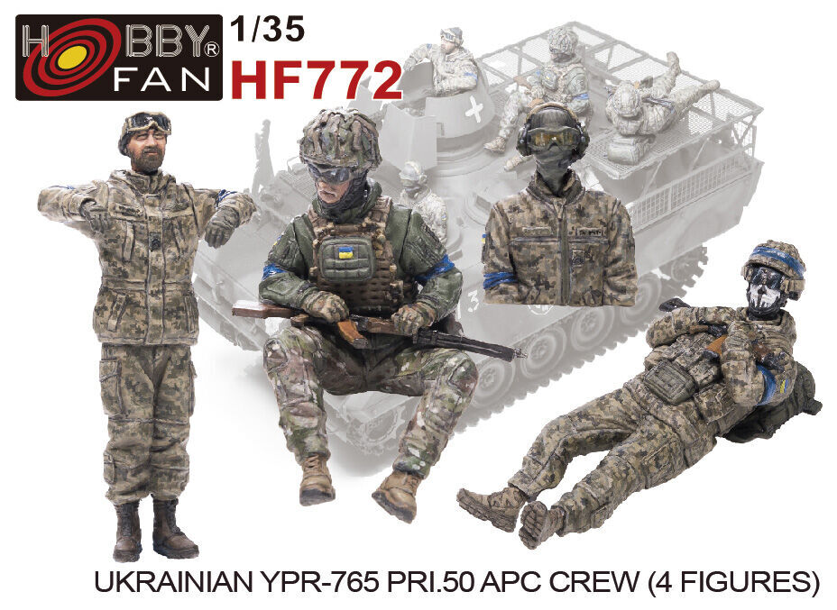 AFV Club 1/35 Ukrainian YPR-765 PRI.50 APC Crew (4 Figures) Plastic Model Kit