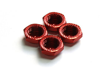 Argus Serrated Cap Nut M12*1.0 Red (4pcs)-Alumina material