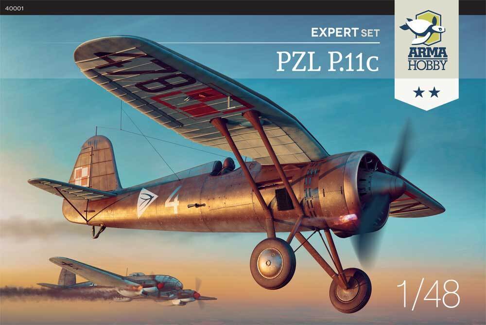 Arma Hobby 1/48 PZL P.11c Expert Set Plastic Model Kit [40001]