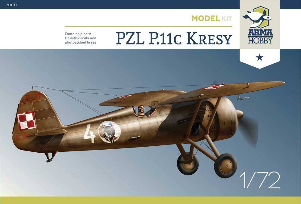 Arma Hobby 1/72 PZL P.11c "Kresy" Model Kit Plastic Model Kit [70017]