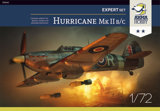 Arma Hobby 1/72 Hurricane Mk IIb/c Expert Set Plastic Model Kit [70042]