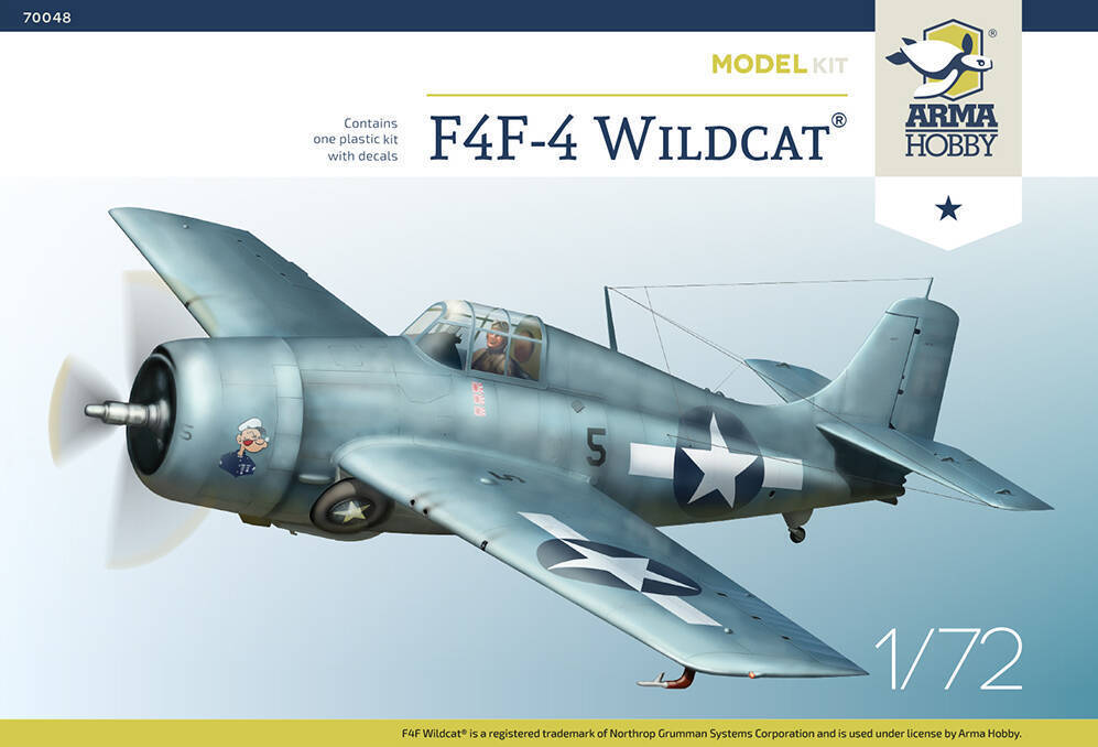 Arma Hobby 1/72 F4F-4 Wildcat® Model Kit Plastic Model Kit [70048]