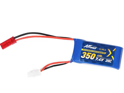 Arrows Hobby 7.4V 350mAh 20C Battery (JST plug)