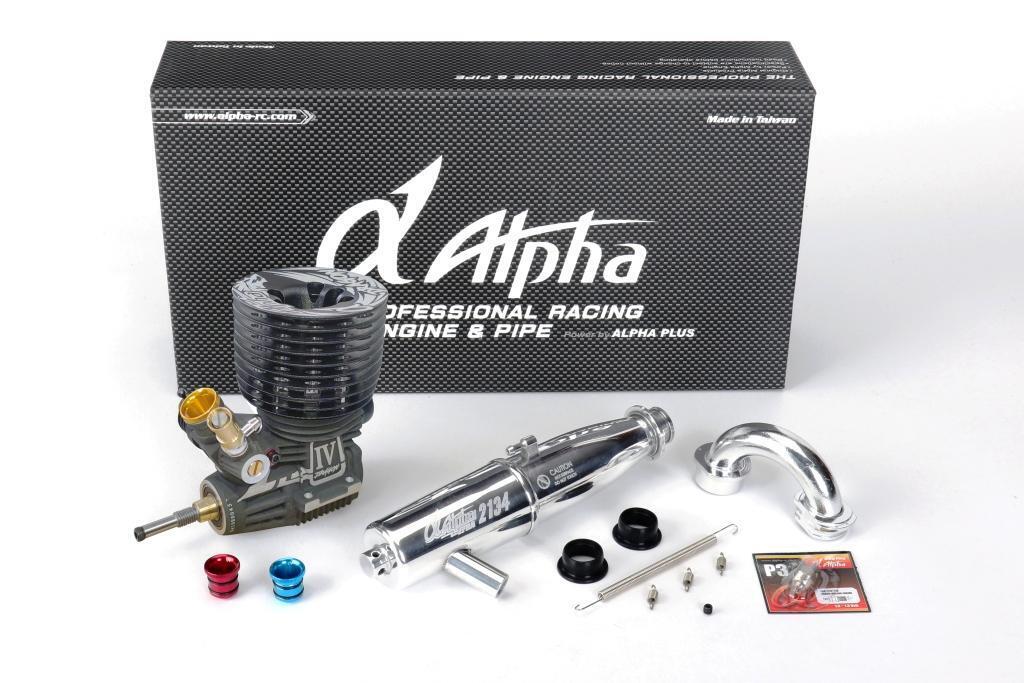 Alpha Dragon IV Edition 2 .21 3-Port Pre Break-in Nitro Engine Combo (+EFRA2134 pipe)