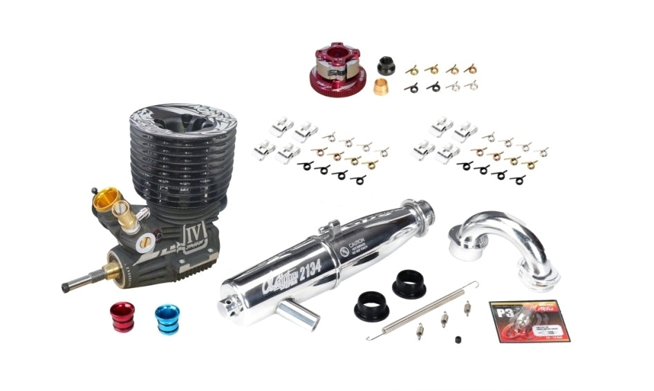 Alpha Dragon IV Edition 2 .21 3-Port Pre Break-in Nitro Engine Combo (+EFRA2134 pipe and more)