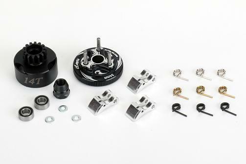Alpha Clutch Bell COMBO SET (14T, bearings, flywheel, clutch shoes, springs, nut)