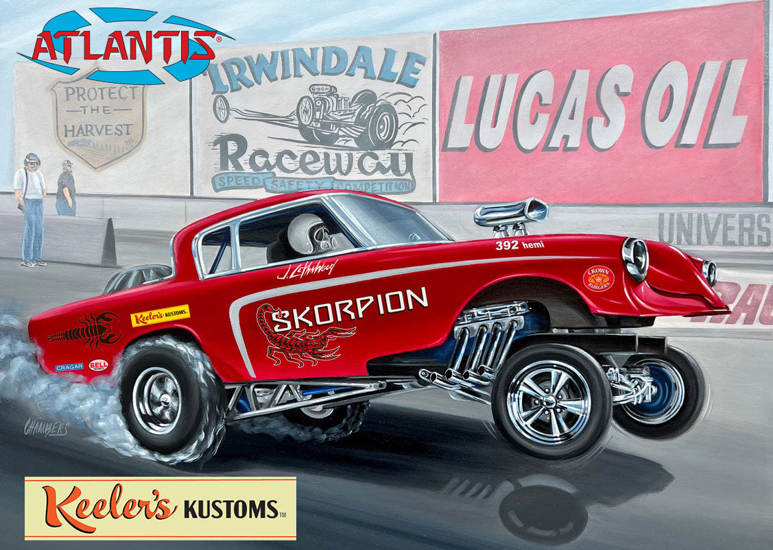 Atlantis 1/25 Keelers Kustom's Skorpion Gasser Plastic Model Kit