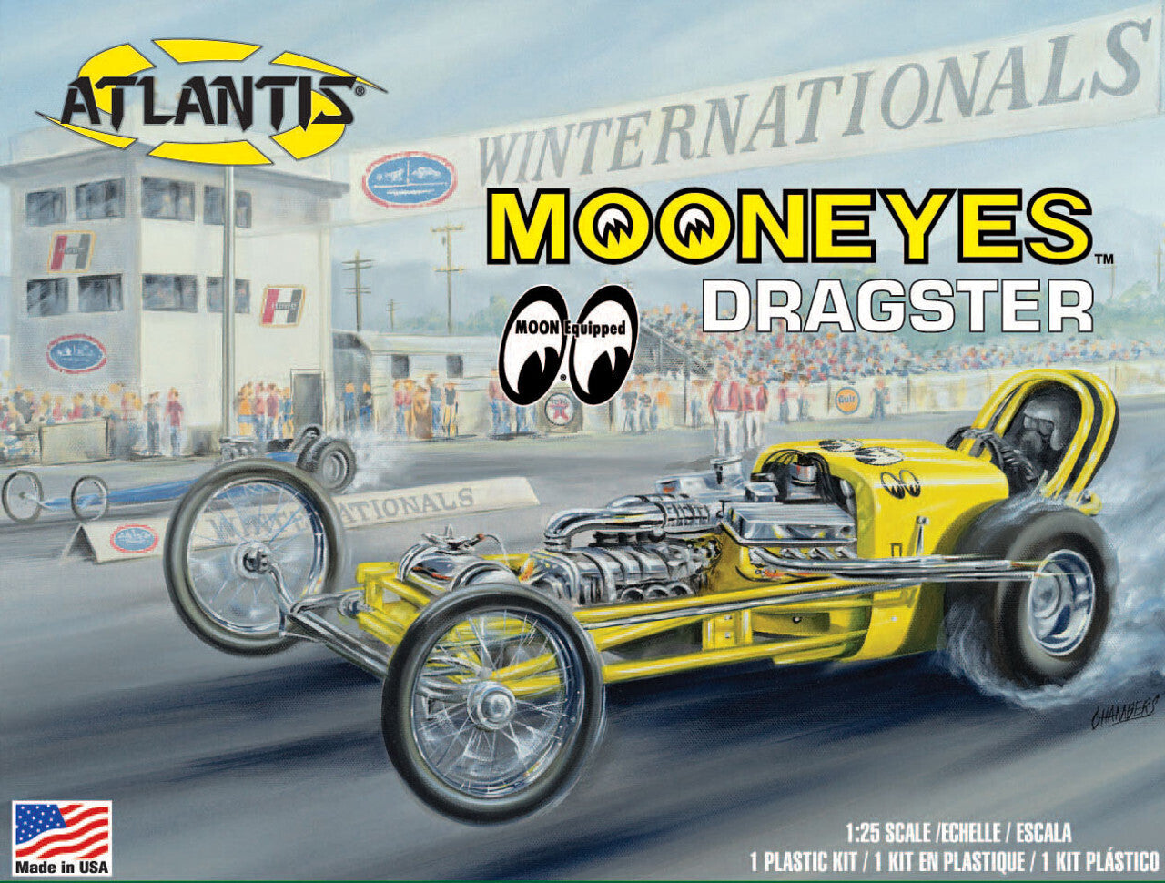 Atlantis 1/25 Mooneyes Dragster Plastic Model Kit