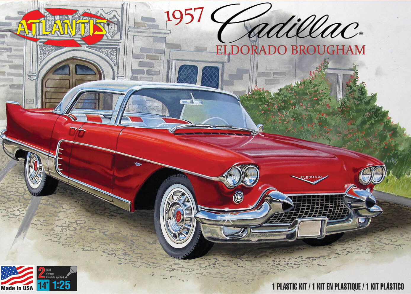 Atlantis 1/25 1957 Cadillac Eldorado Brougham Plastic Model Kit