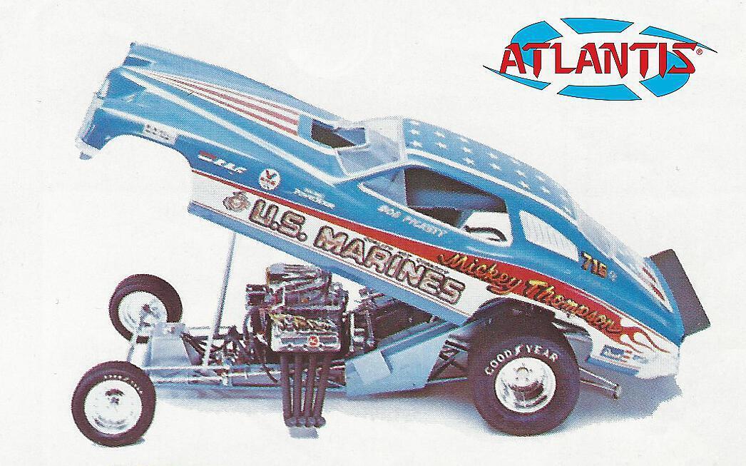 Atlantis 1/16 Mickey Thompson Marines Funny Car Plastic Model Kit