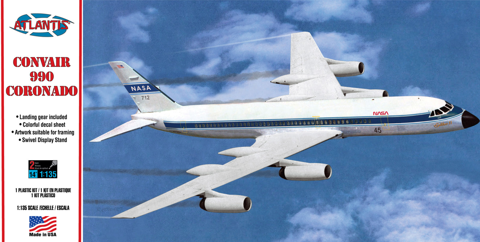 Atlantis 1/135 Convair 990 Coronado (NASA) Plastic Model Kit
