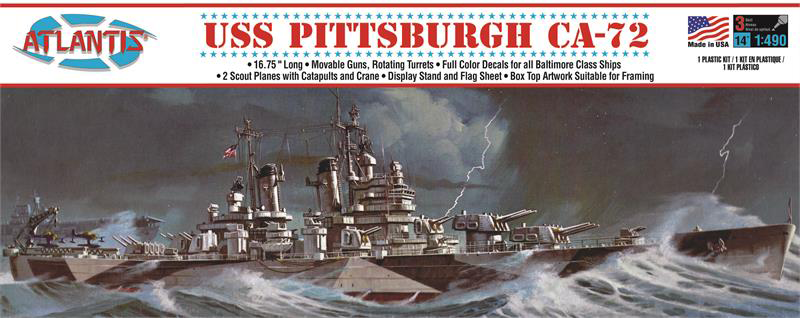 Atlantis 1/480 USS Pittsburgh CA-72 Heavy Cruiser [H457]