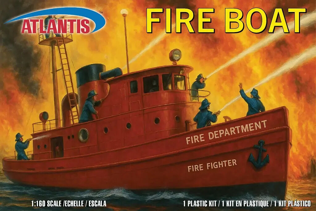 Atlantis 1/160 Fire Boat - Harbour Fire Department Plastic Model Kit