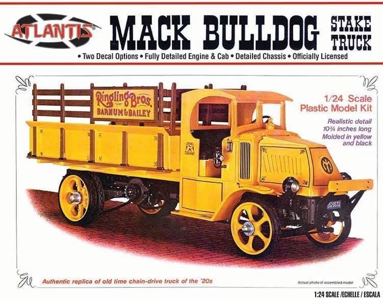 Atlantis 1/24 1926 Mack Bulldog Stake Truck Plastic Model Kit