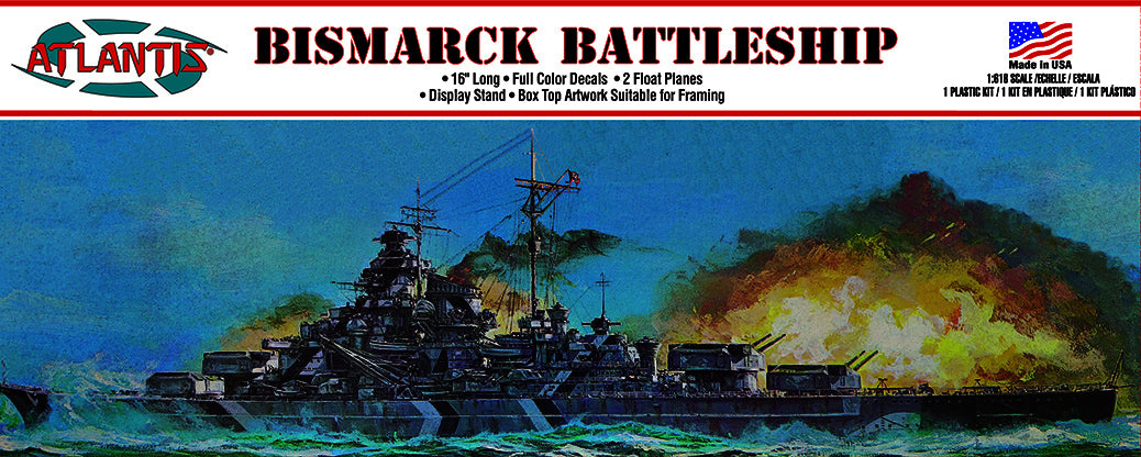 Atlantis 1/600 Bismarck Battleship Plastic Model Kit [M3008]