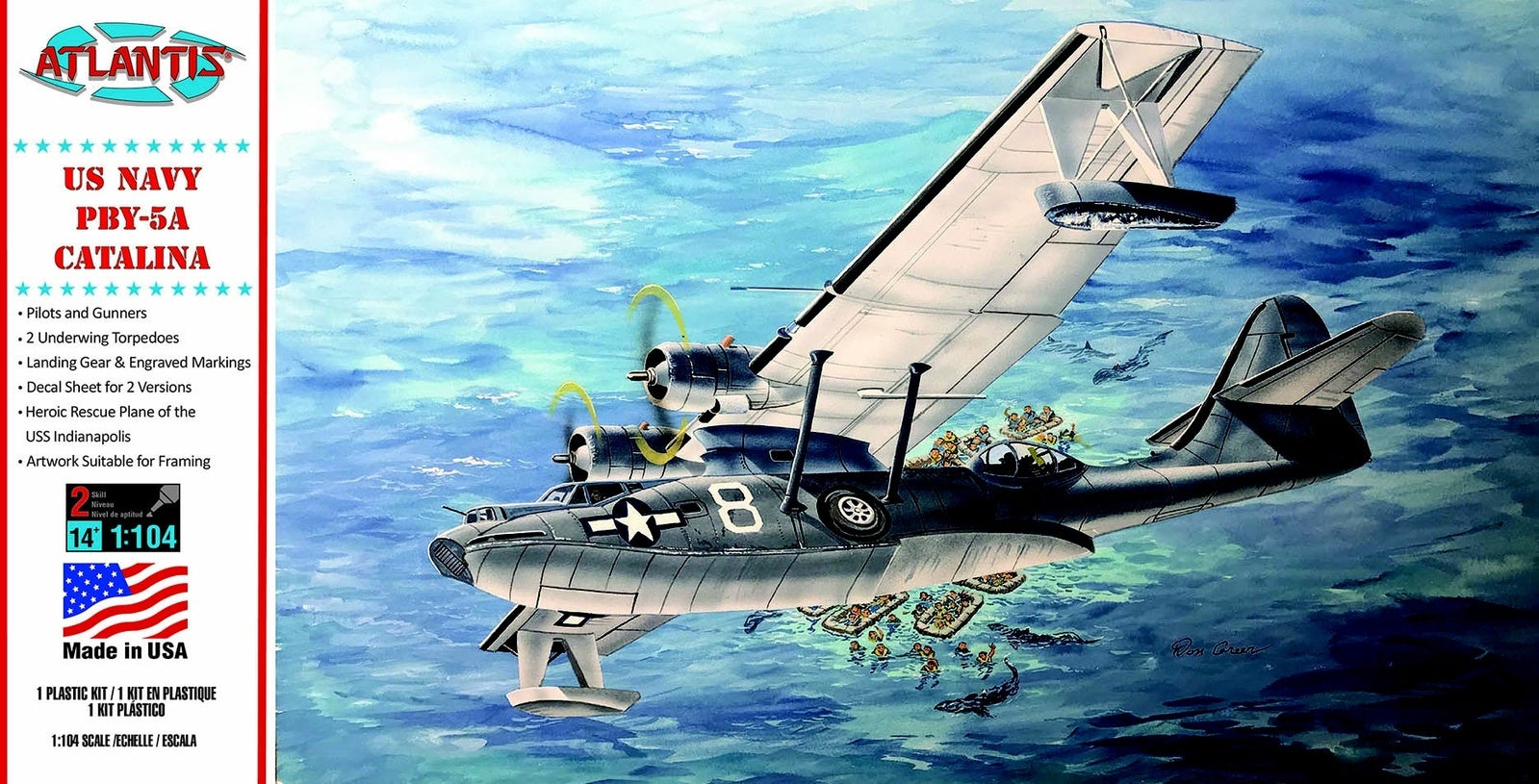 Atlantis 1/104 PBY-5A Catalina US NAVY Seaplane [M5301]