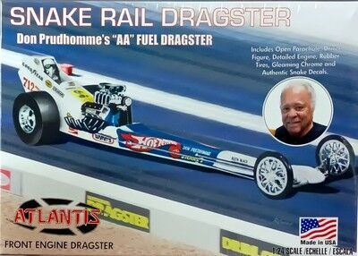 Atlantis 1/24 Don Prudhomme Snake Front Engine Dragster Plastic Model Kit