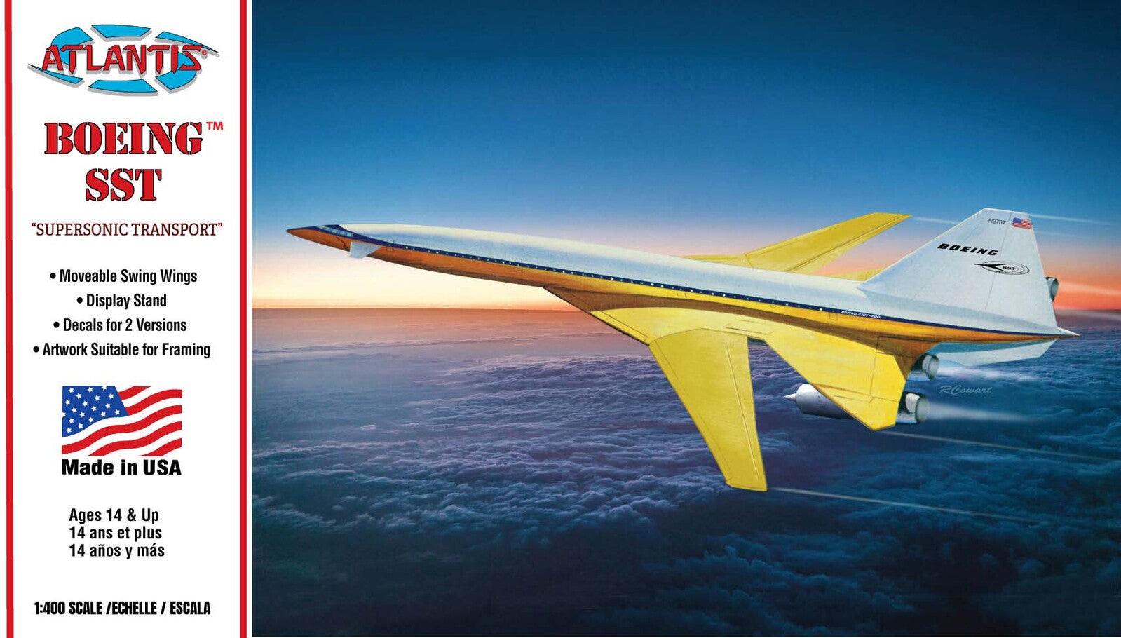 Atlantis 1/400 Boeing SST Supersonic Transport Plastic Model Kit