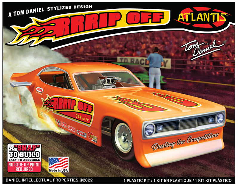 Atlantis 1/32 Snap Tom Daniel RRRRip Off Funny Car Plastic Model Kit