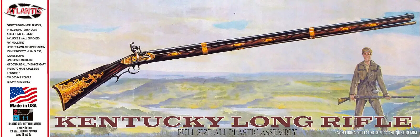 Atlantis Kentuck Long Rifle Plastic Model Kit