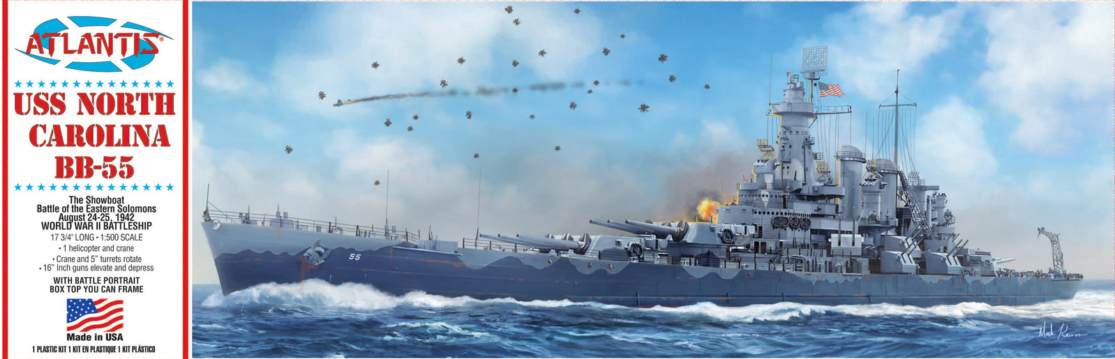 Atlantis Models 1/500 USS North Carolina BB-55 Battleship